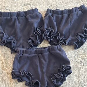 The Beaufort Bonnet Company Navy Ruffled Shorts